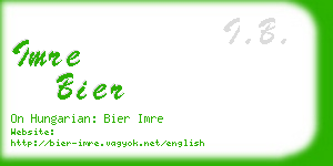imre bier business card